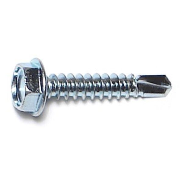 Buildright Self-Drilling Screw, #10 x 1 in, Zinc Plated Steel Hex Head Hex Drive, 141 PK 09778